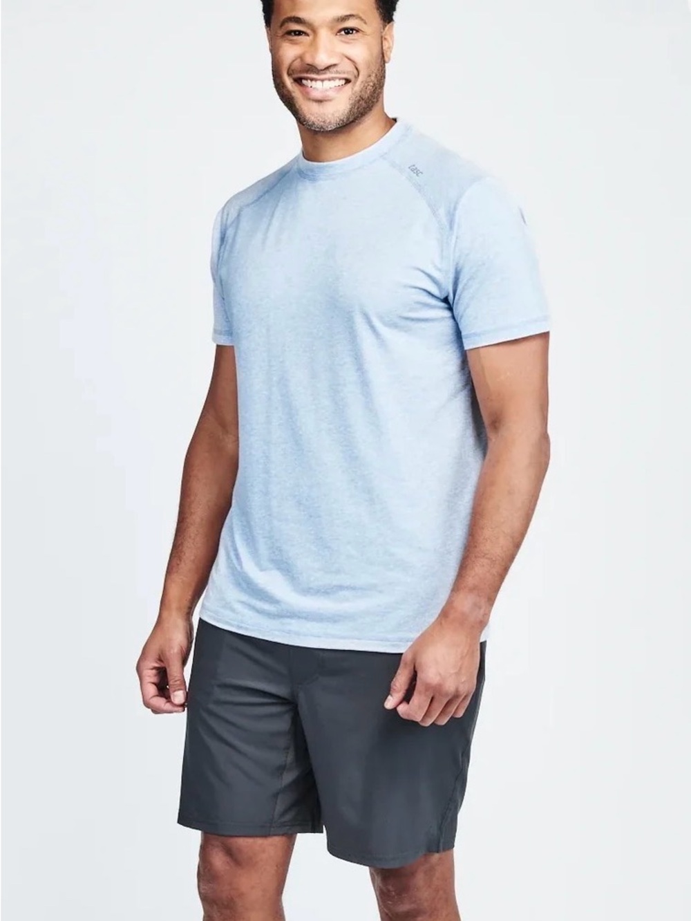 tasc Men’s Carrollton Short Sleeve Crew Tee — Light Blue